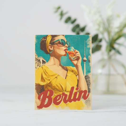 Berlin 50s retro briefkaart (Staand voorkant)