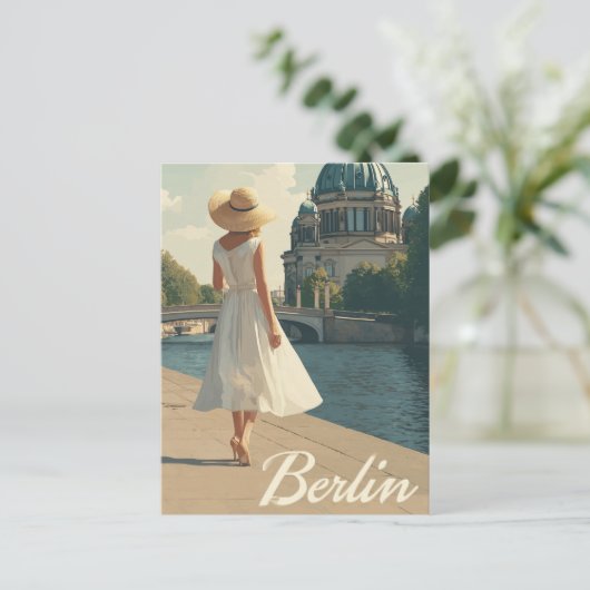 Berlin 50s vintage  briefkaart (Staand voorkant)