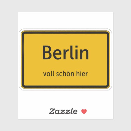 Berlin Aufkleber Sticker Autoaufkleber (Vel)