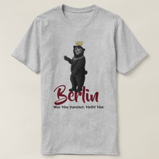 Berlin Beer-was hier passiert, bleibt hier T-shirt (Design voorkant)