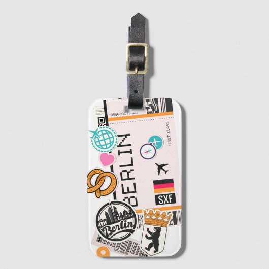 BERLIN BOARDING PASSES PHONE BAGAGELABEL (Voorkant (verticaal))