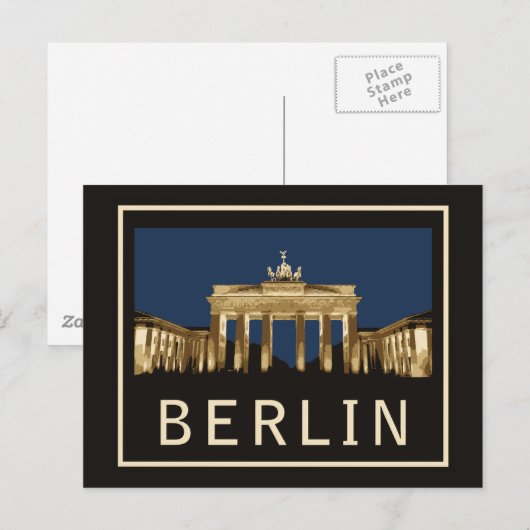 Berlin Brandenburg Gate Briefkaart (Voorkant / Achterkant)