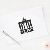 Berlin Brandenburg gate Ovale Sticker (Envelop)