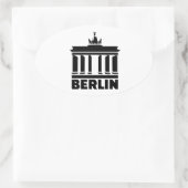 Berlin Brandenburg gate Ovale Sticker (Tas)