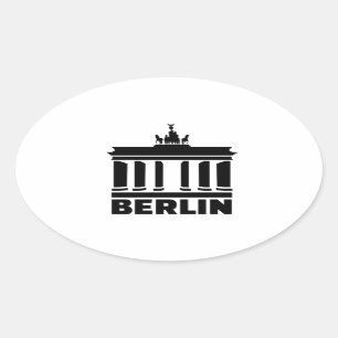Berlin Brandenburg gate Ovale Sticker