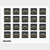 Berlin Brandenburg Gate Vierkante Sticker (Vel)