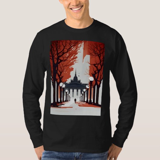 Berlin Brandenburg Minimalist Gate T-shirt (Voorkant)