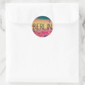 Berlin, circle ronde sticker (Tas)