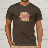 Berlin City Duitsland Retro bruin T-shirt