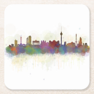 Berlin city Germany. Deutsche Skyline art v2 Kartonnen Onderzetters