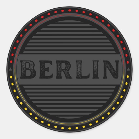 Berlin City Pride Emblem – German Identity Ronde Sticker (Voorkant)