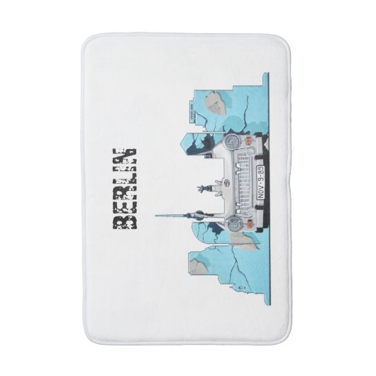 Berlin City Skyline Graffiti Badmat (Voorkant Verticaal)