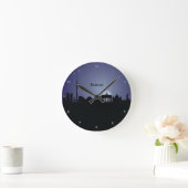 Berlin CityScape Night Silhouette Wall Clock Ronde Klok (Huis)