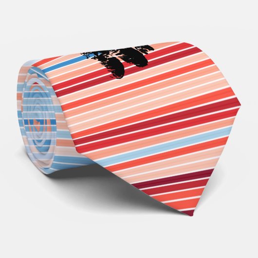 Berlin Clima Stripes Astronaut Cosmonaut 1918-2018 Stropdas (Opgerold)