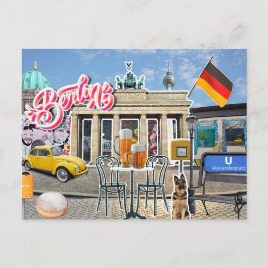 Berlin Collage Briefkaart (Voorkant)