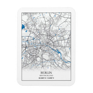 Berlin Deutschland Duitsland City Map Travel Lover Magneet