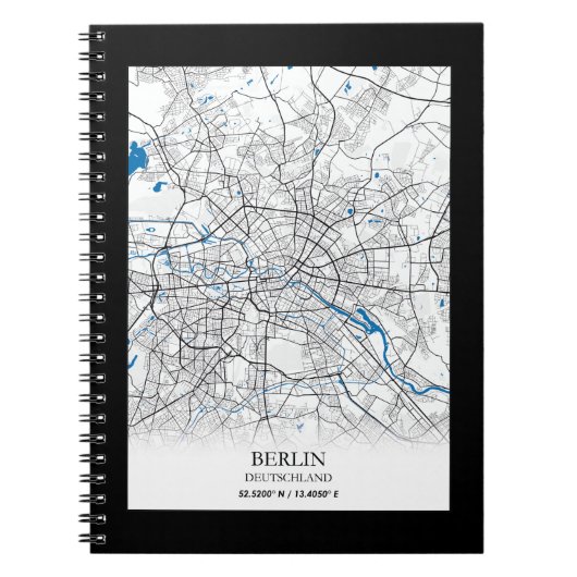 Berlin Deutschland Duitsland City Map Travel Lover Notitieboek (Voorkant)