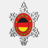 Berlin Deutschland Tin Sneeuwvlok Ornament (Rechts)