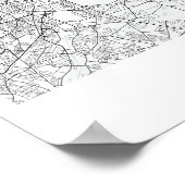 Berlin Duitsland Blue Water Street Map Poster (Hoek)