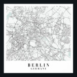 Berlin Duitsland Blue Water Street Map Poster<br><div class="desc">Berlin Duitsland Blue Water Street Map</div>