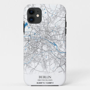 Berlin Duitsland City Map Coordinates Case-Mate iPhone Case