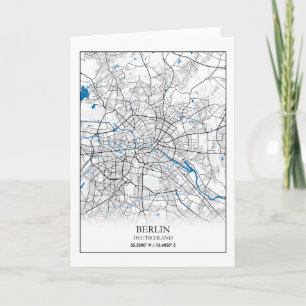 Berlin Duitsland City Map Coordinates Kaart