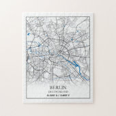Berlin Duitsland City Map Coordinates Legpuzzel (Verticaal)