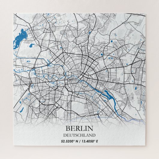 Berlin Duitsland City Map Coordinates Legpuzzel (Verticaal)