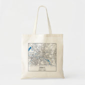Berlin Duitsland City Map Coordinates Tote Bag (Voorkant)