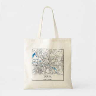 Berlin Duitsland City Map Coordinates Tote Bag
