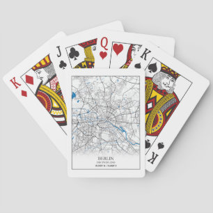 Berlin Duitsland City Map Travel Lover Pokerkaarten
