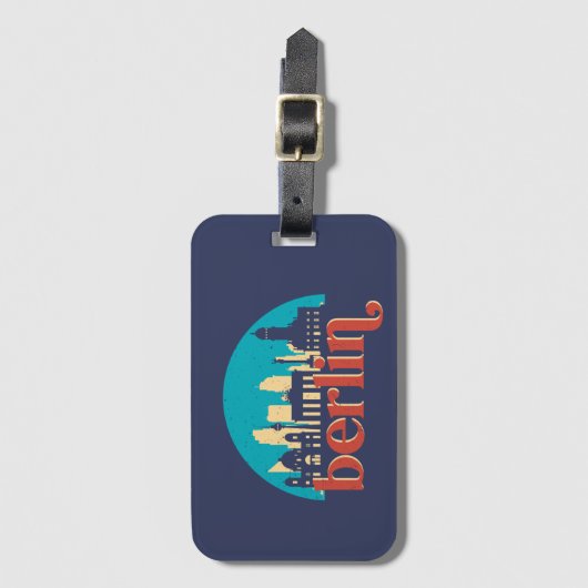 Berlin Duitsland City Skyline  Cityscape Bagagelabel (Voorkant (verticaal))