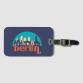 Berlin Duitsland City Skyline  Cityscape Bagagelabel (Voorkant (horizontaal))