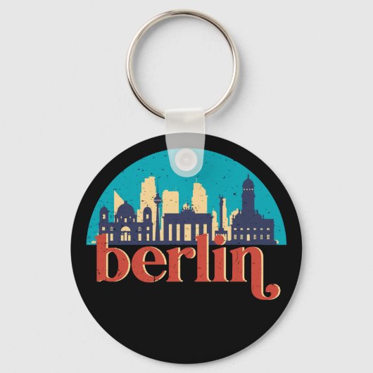 Berlin Duitsland City Skyline  Cityscape Sleutelhanger (Voorkant)