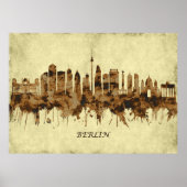 Berlin Duitsland Cityscape Poster (Voorkant)