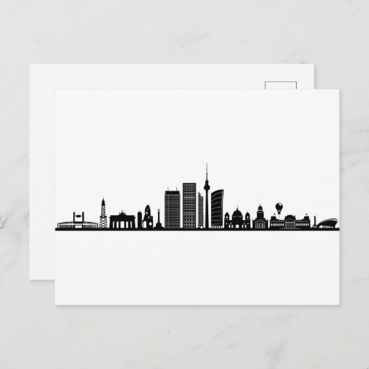 BERLIN Duitsland Hoofdstad Skyline Silhouette Briefkaart (Voorkant / Achterkant)