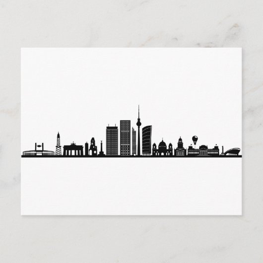 BERLIN Duitsland Hoofdstad Skyline Silhouette Briefkaart (Voorkant)