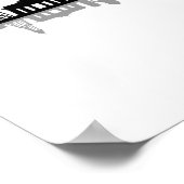 BERLIN Duitsland Hoofdstad Skyline Silhouette Poster (Hoek)