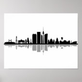 BERLIN Duitsland Hoofdstad Skyline Silhouette Poster (Voorkant)