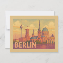 Berlin Duitsland Icoon Scene Briefkaart