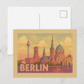 Berlin Duitsland Icoon Scene Briefkaart (Voorkant / Achterkant)