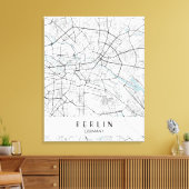 Berlin Duitsland Map Canvas Print (Insitu (Woonkamer))