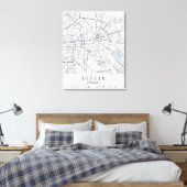 Berlin Duitsland Map Canvas Print (Insitu (Slaapkamer))
