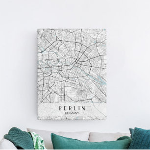 Berlin Duitsland Map Canvas Print