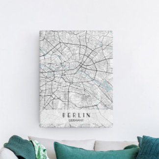 Berlin Duitsland Map Canvas Print