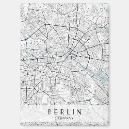 Berlin Duitsland Map Canvas Print Magneet