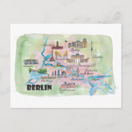 Berlin Duitsland Retro kaart
