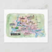 Berlin Duitsland Retro kaart (Voorkant)