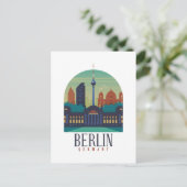 Berlin Duitsland Skyline Briefkaart (Staand voorkant)