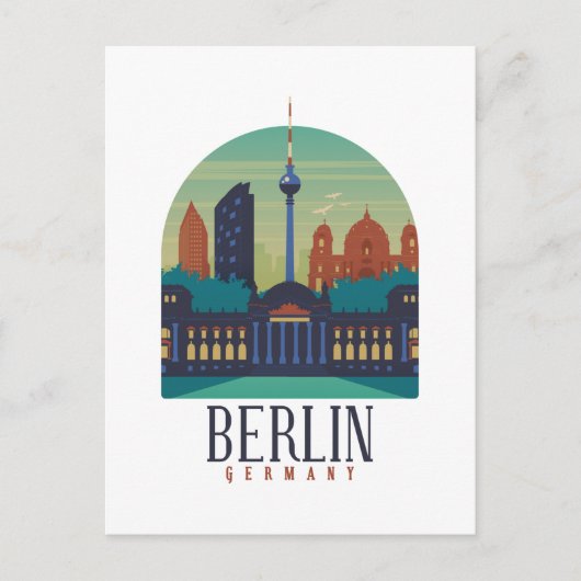 Berlin Duitsland Skyline  Briefkaart (Voorkant)
